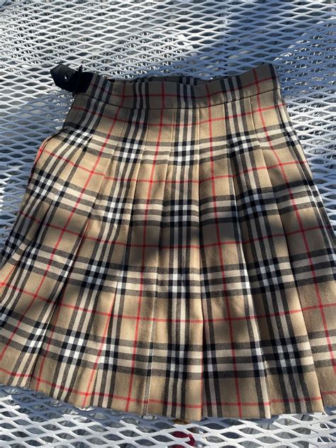 burberry kilt strapless dress|Burberry pleated mini kilt.